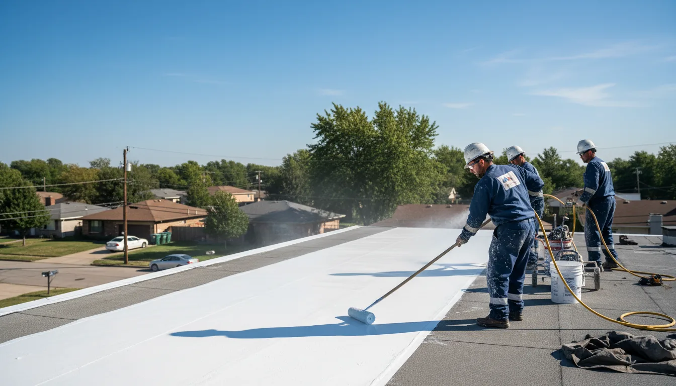 Commercial roof coating in Ganado, TX near me